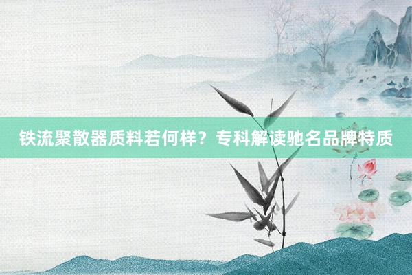 铁流聚散器质料若何样？专科解读驰名品牌特质